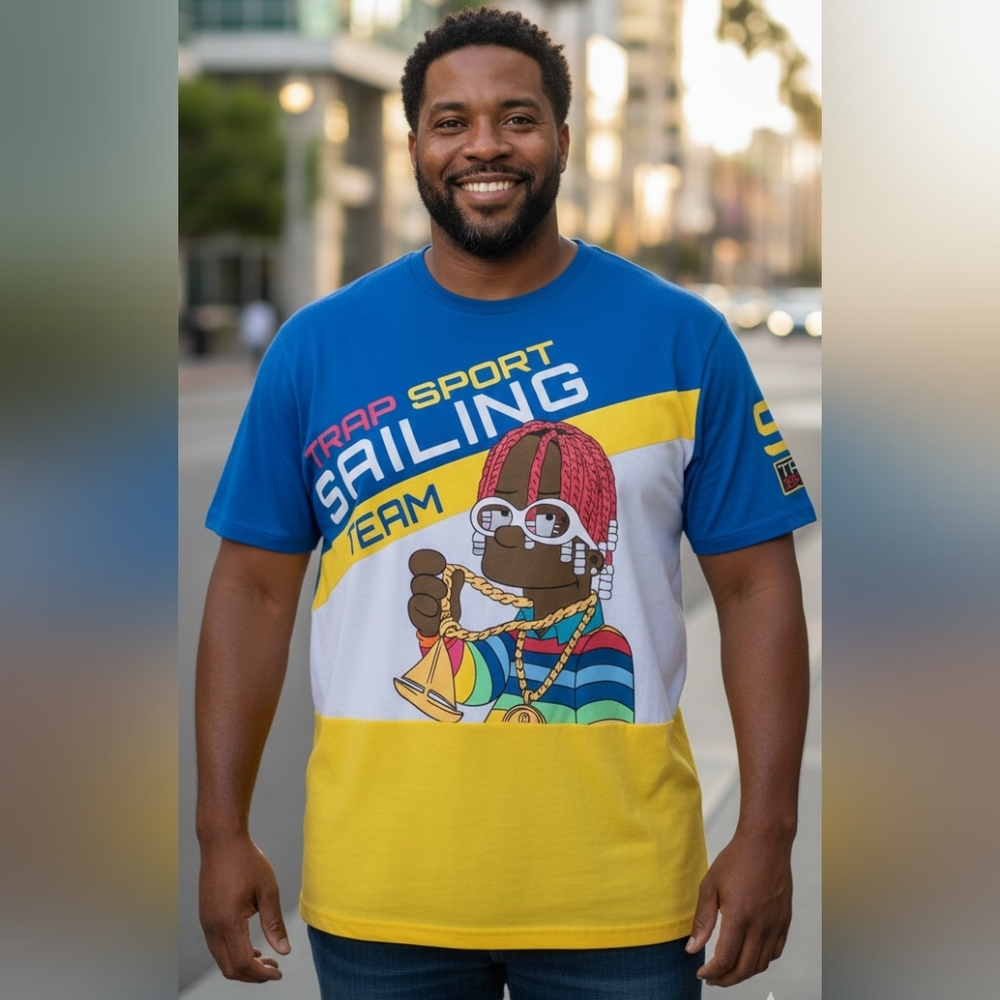FRPLY Lil Yachty As Homer Simpson Trap Sport Sailing Team TShirt Size 3XL